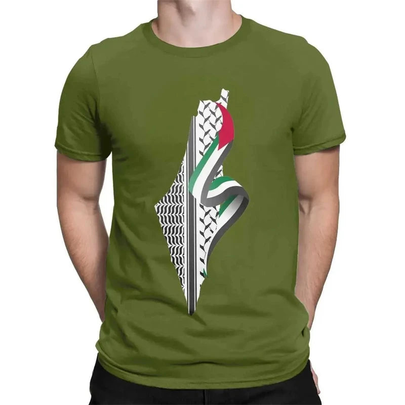 Palästina T-Shirt mit Flaggenmotiv – 3D Print Kurzarm Shirt – Unisex Streetwear für Damen, Herren & Kinder
