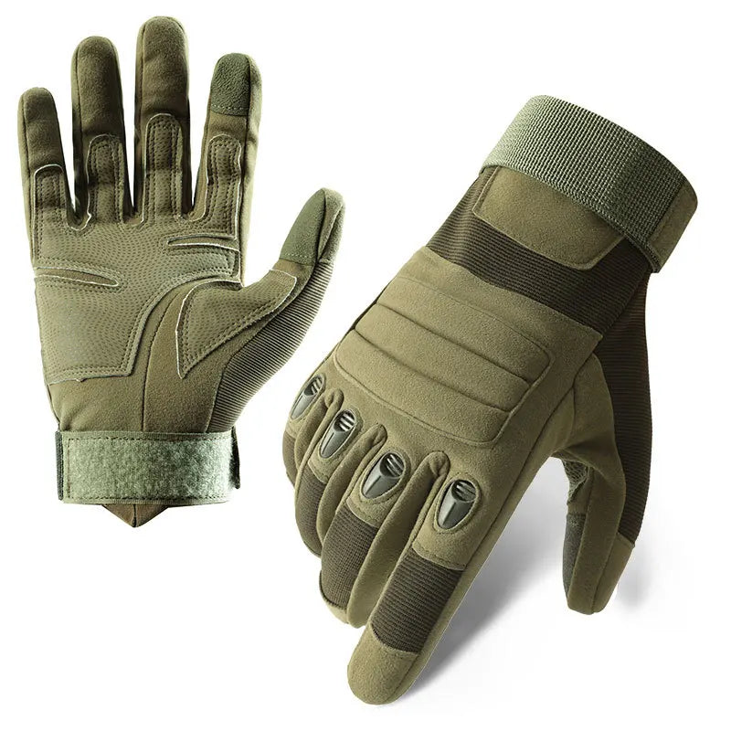Taktische Vollfinger-Handschuhe – Touchscreen Outdoor-Handschuhe mit Knöchelschutz für Motorrad, Hiking & Airsoft