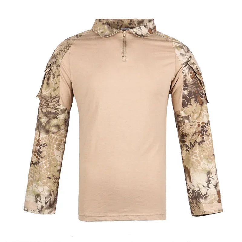 Taktisches Langarm Outdoor Shirt – Herren Tactical Combat Shirt – Atmungsaktiv für Wandern, Jagd & Camping – Größen S–XXXL