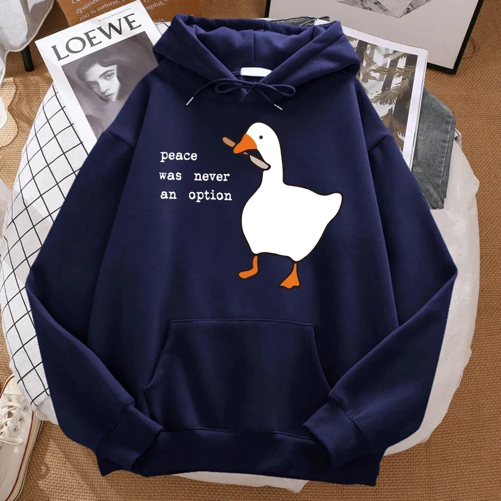 Peace Was Never An Option Hoodie – Oversize Kapuzenpullover Herren & Damen | Warmer Streetwear Hoodie
