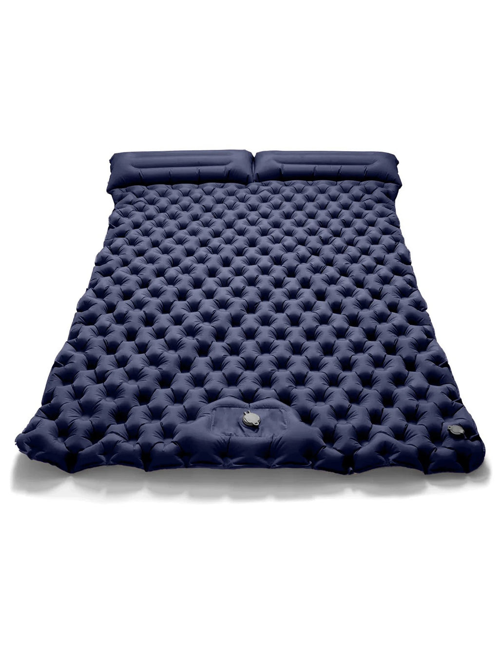 Doppel Camping-Isomatte mit integrierter Luftpumpe – Extra breite aufblasbare Schlafmatte aus TPU-Nylon – Ultraleicht & faltbar