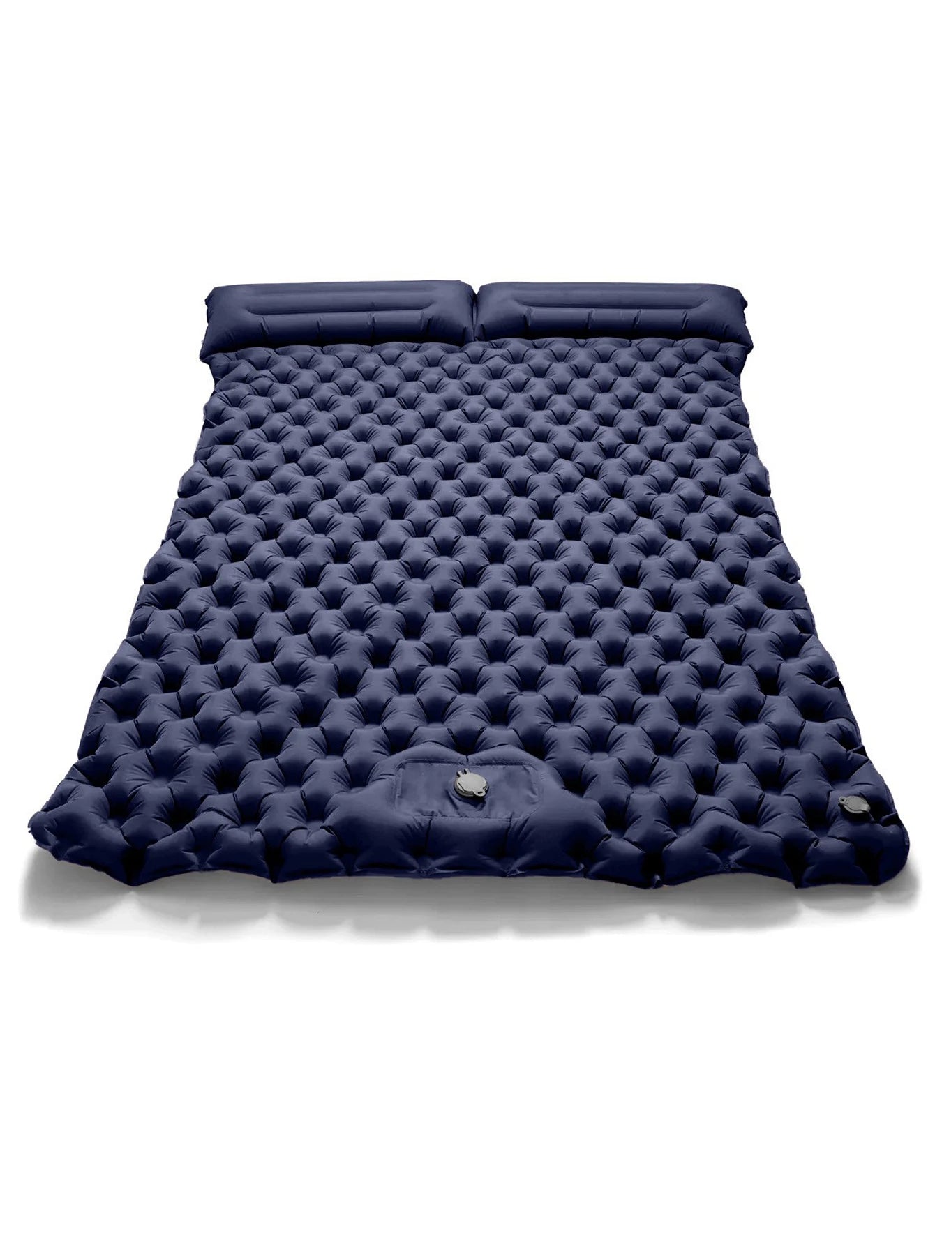 Doppel Camping-Isomatte mit integrierter Luftpumpe – Extra breite aufblasbare Schlafmatte aus TPU-Nylon – Ultraleicht & faltbar