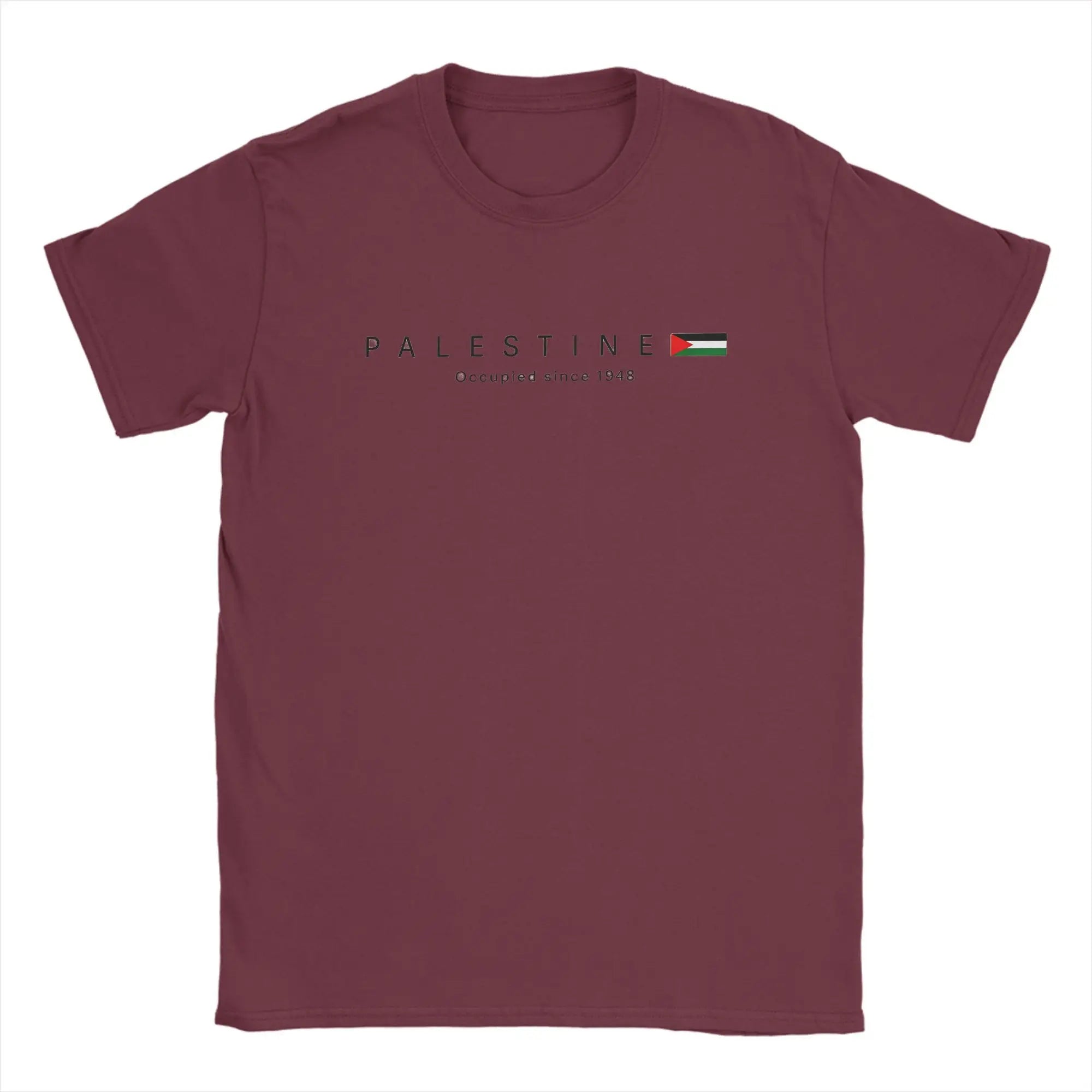 Palästina Flagge T-Shirt Herren – Baumwoll-Shirt mit Palästina-Karte, Rundhals, Sommer Streetwear, Kurzarm, Große Größen