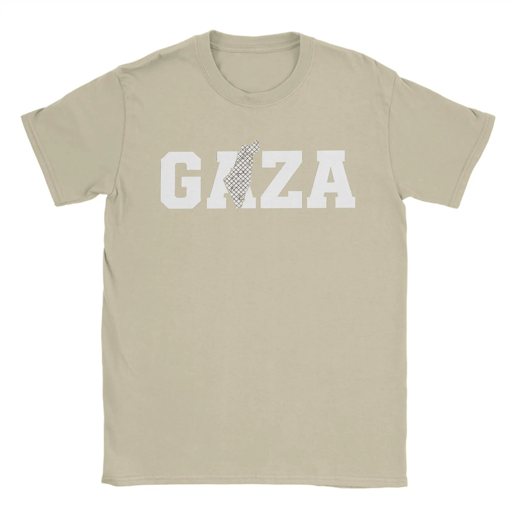 Palästina Gaza T-Shirt – Herren Baumwollshirt mit Typografie-Print | Kurzarm Casual Tee