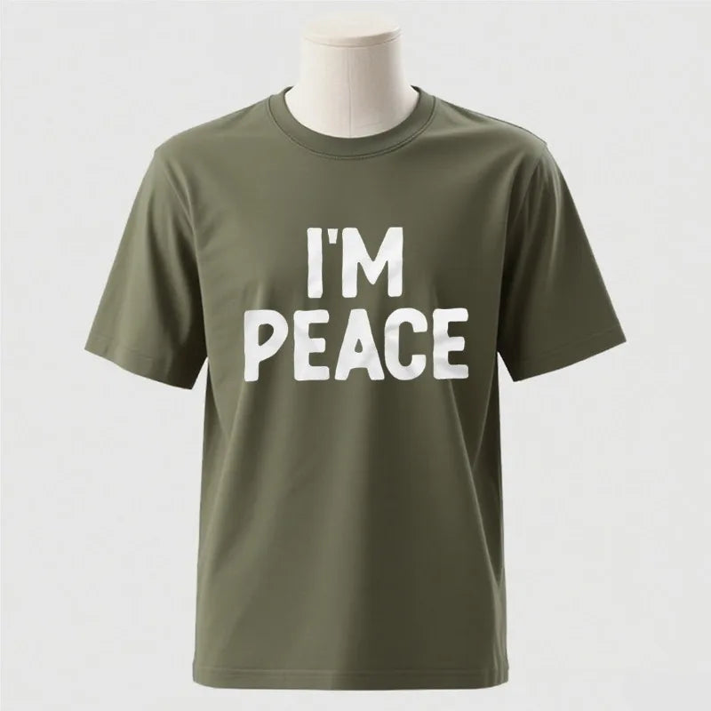 I Come in Peace / I Am Peace T-Shirt – Lustiges Statement-Shirt aus Baumwolle für Damen & Herren