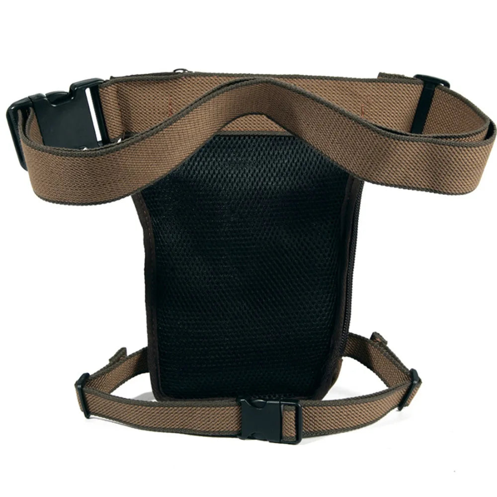 Herren Bein- & Hüfttasche – Tactical Drop Leg Bag aus Canvas oder Nylon – Motorrad-, Outdoor- & Gürteltasche