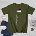 Palästina Flaggen T-Shirt – Unisex Baumwollshirt mit Print | Kurzarm Rundhals