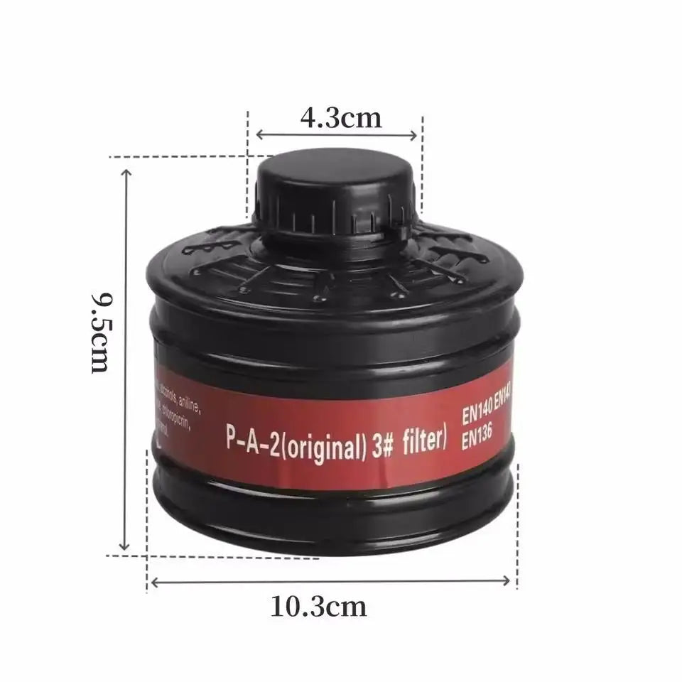 SZYSF 40mm Gasmasken-Filter – Hochleistungs-Aktivkohlefilter für Chemische Atemschutzmasken, Ersatz-Filterkartusche gegen Gase, Dämpfe & Staub