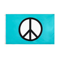 Peace Symbol Rasta Flagge 90 × 150 cm – Dekoflagge aus Polyester mit Friedenssymbol