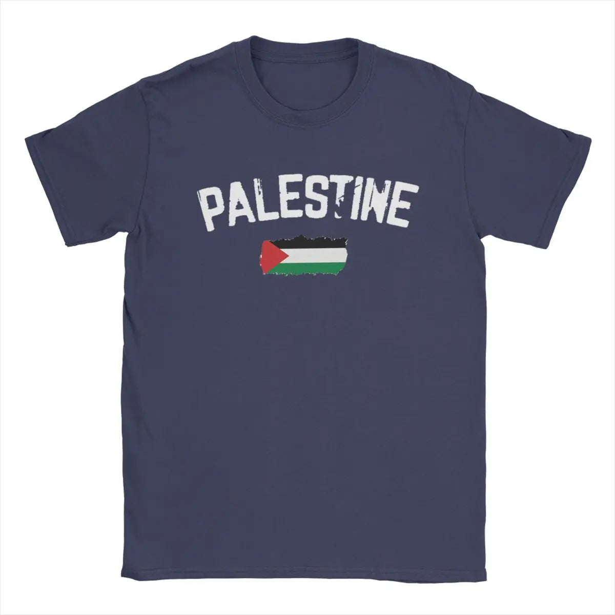 Herren T-Shirt mit Palästina-Flaggenmotiv – 100 % Baumwolle | Kurzarm Casual Shirt
